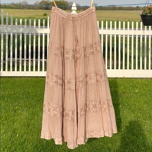 Vintage Mauve Sacred Threads Gypsy Hippie Skirt